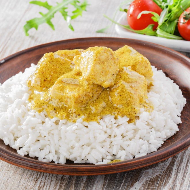 Riz & poulet curry - 4 personnes - Primeur Express - Le marché qui